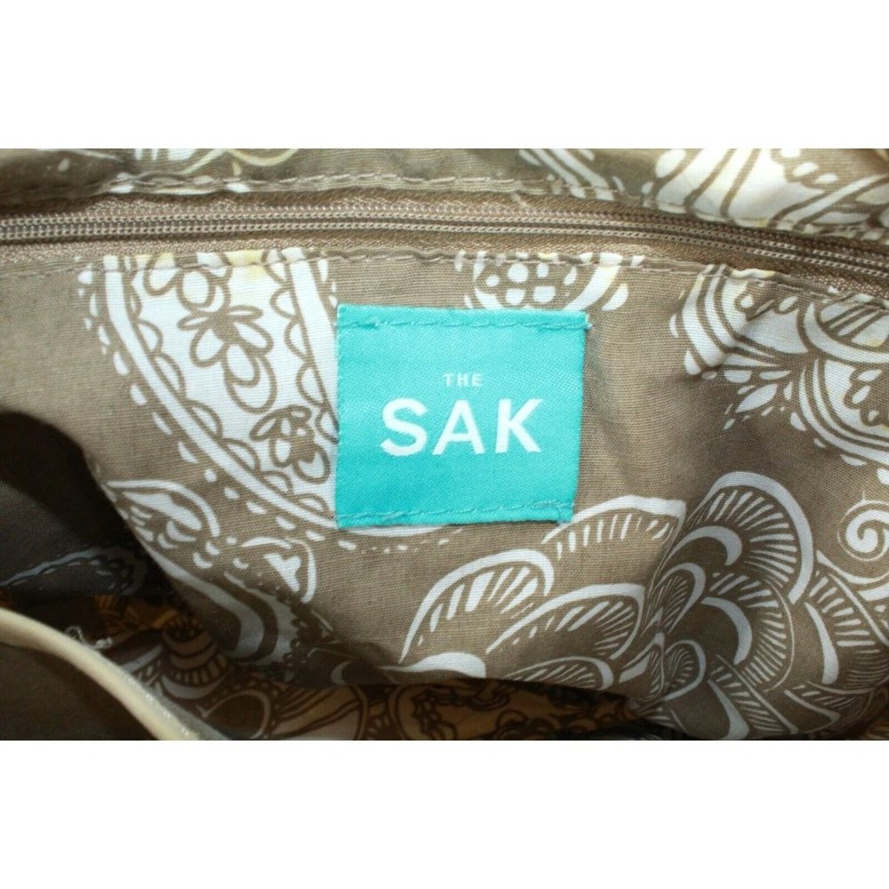 The Sak Cream Ivory Polyester Crochet Lined Classic Shoulder Handbag - Picture 6 of 11
